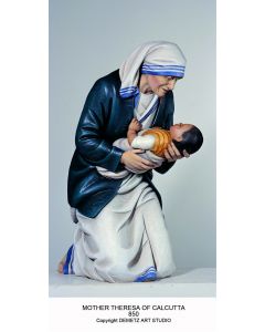 850 Mother Theresa Statue - Wood Carved